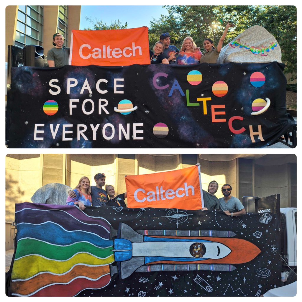 Wonderful to hear Shelly Diamond give a perspective on the history of Pride throughout the years, at Caltech, and how it’s culminated in the first Caltech/JPL Pride Parade float 🏳️‍🌈