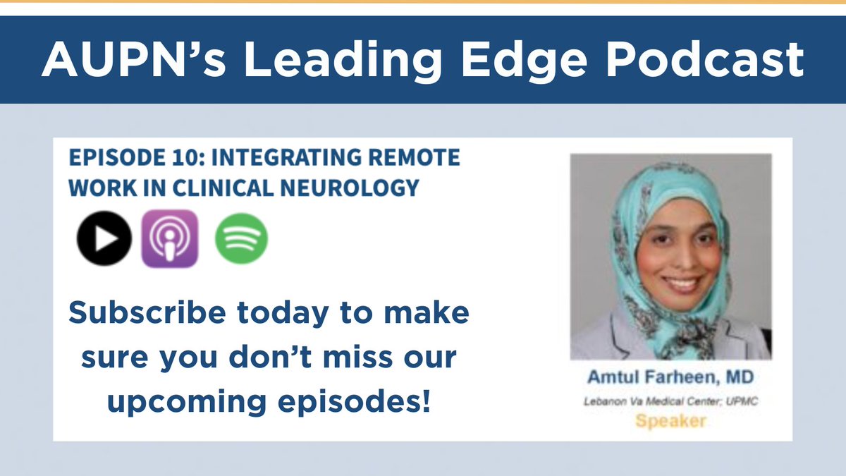 Remote work presents various challenges &amp; opportunities in clinical #neurology, &amp; Dr. Amtul Farheen shared her insights in our latest Leading Edge Podcast episode moderated by <a href="/Tracey1milligan/">Tracey Milligan, MD, MS, FAAN, FANA, FAES</a>.
open.spotify.com/episode/59GD8v…
<a href="/NeurologyNymc/">NYMC Department of Neurology</a> <a href="/nymedcollege/">New York Medical College</a> @WestchesterMed <a href="/VALebanon/">Lebanon VA Medical Center</a> <a href="/UPMC/">UPMC</a>