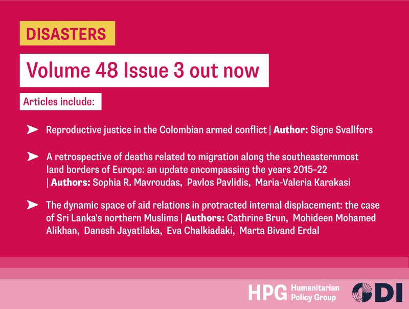 Sarah Phillips (@sarahjph37) on Twitter photo New issue #Disasters onlinelibrary.wiley.com/toc/14677717/c…
Features:
@SigneSvallfors
<a href="/bivanderdal/">Marta Bivand Erdal</a> <a href="/CathrineBrun/">Cathrine Brun</a> <a href="/LebaneseStudies/">Centre for Lebanese Studies</a> <a href="/cmrdlk/">Centre for Migration Research and Development</a>
<a href="/elegordon/">Eleanor Gordon</a>
@iritalony <a href="/DebbieHaski/">Debbie Haski-Leventhal</a>
<a href="/MattFortnam/">Dr Matt Fortnam</a>
Anne Decobert et al.
Urban Reichhold,
Sophia Mavroudas et al.
Matthew Rout et al. New issue #Disasters onlinelibrary.wiley.com/toc/14677717/c…
Features:
@SigneSvallfors
<a href="/bivanderdal/">Marta Bivand Erdal</a> <a href="/CathrineBrun/">Cathrine Brun</a> <a href="/LebaneseStudies/">Centre for Lebanese Studies</a> <a href="/cmrdlk/">Centre for Migration Research and Development</a>
<a href="/elegordon/">Eleanor Gordon</a>
@iritalony <a href="/DebbieHaski/">Debbie Haski-Leventhal</a>
<a href="/MattFortnam/">Dr Matt Fortnam</a>
Anne Decobert et al.
Urban Reichhold,
Sophia Mavroudas et al.
Matthew Rout et al.
