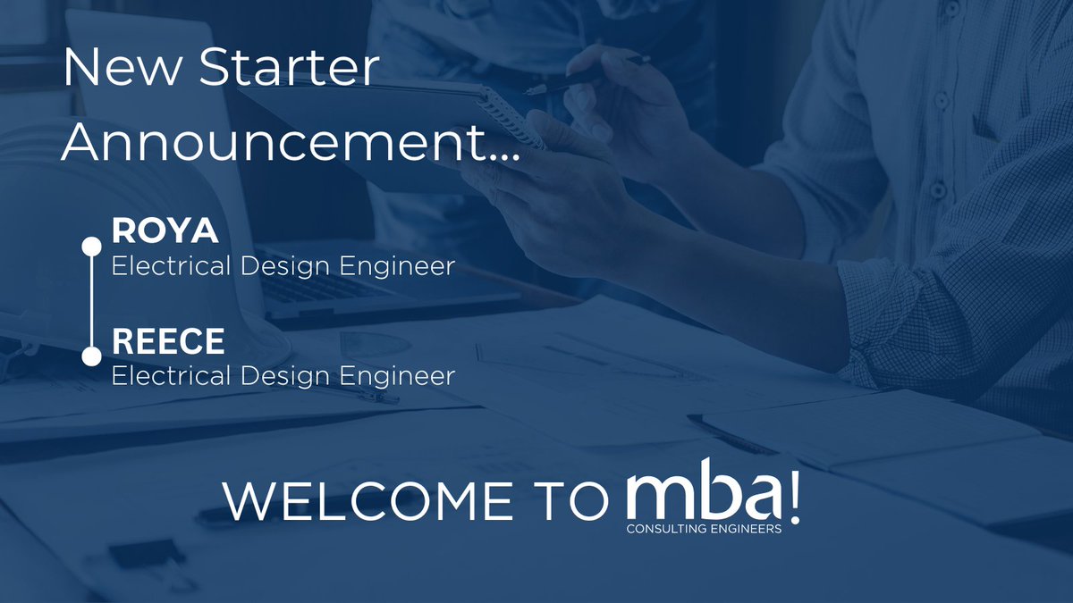 NEW STARTER ANNOUNCEMENT!

Welcome, Roya &amp; Reece to MBA. Both have joined the team as the newest Electrical Design Engineer! We are excited to see the impact and new perception you’ll bring.

Please join us in welcoming Roya &amp; Reece to the team.
#newstarter #electricalengineer