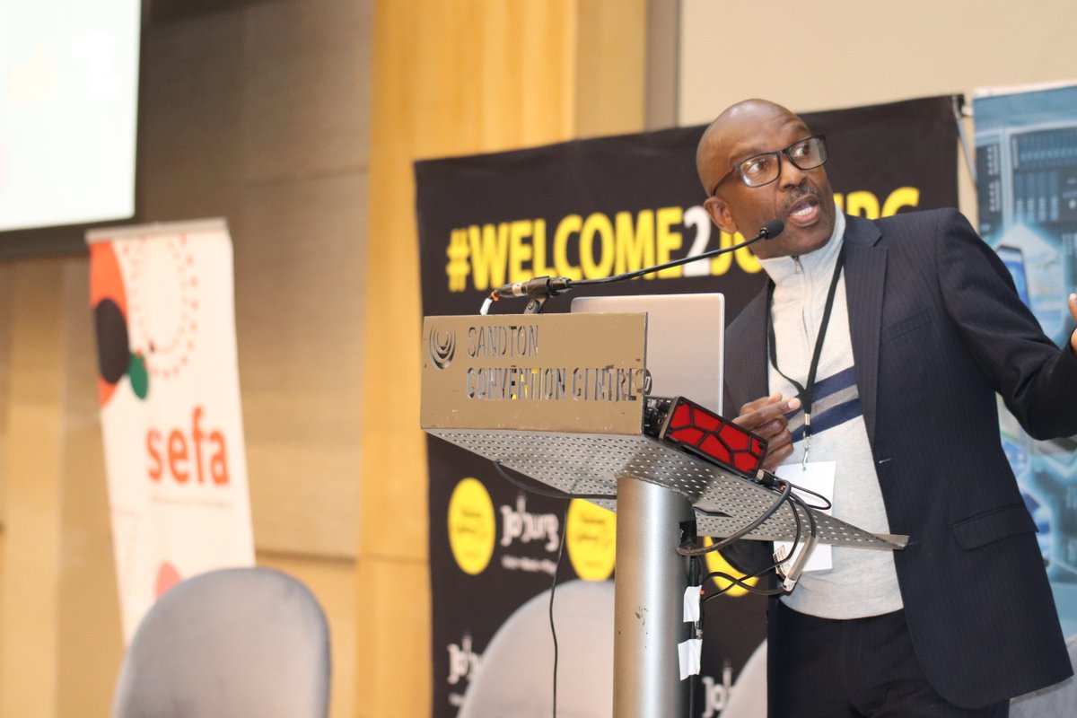 TheRealSEFA's tweet photo. 🎤 Mr. Don Mashele from sefa unpacked sefa’s offerings at the Annual SMME in ICT Summit & Expo, Sandton! His presentation guided tech entrepreneurs on business funding. 💡 Empowering the next wave of innovation! #sefa #seda #dsbd #ICTSummit #TechEntrepreneurs #YouthMonth https://t.co/ss7pGVGgUg