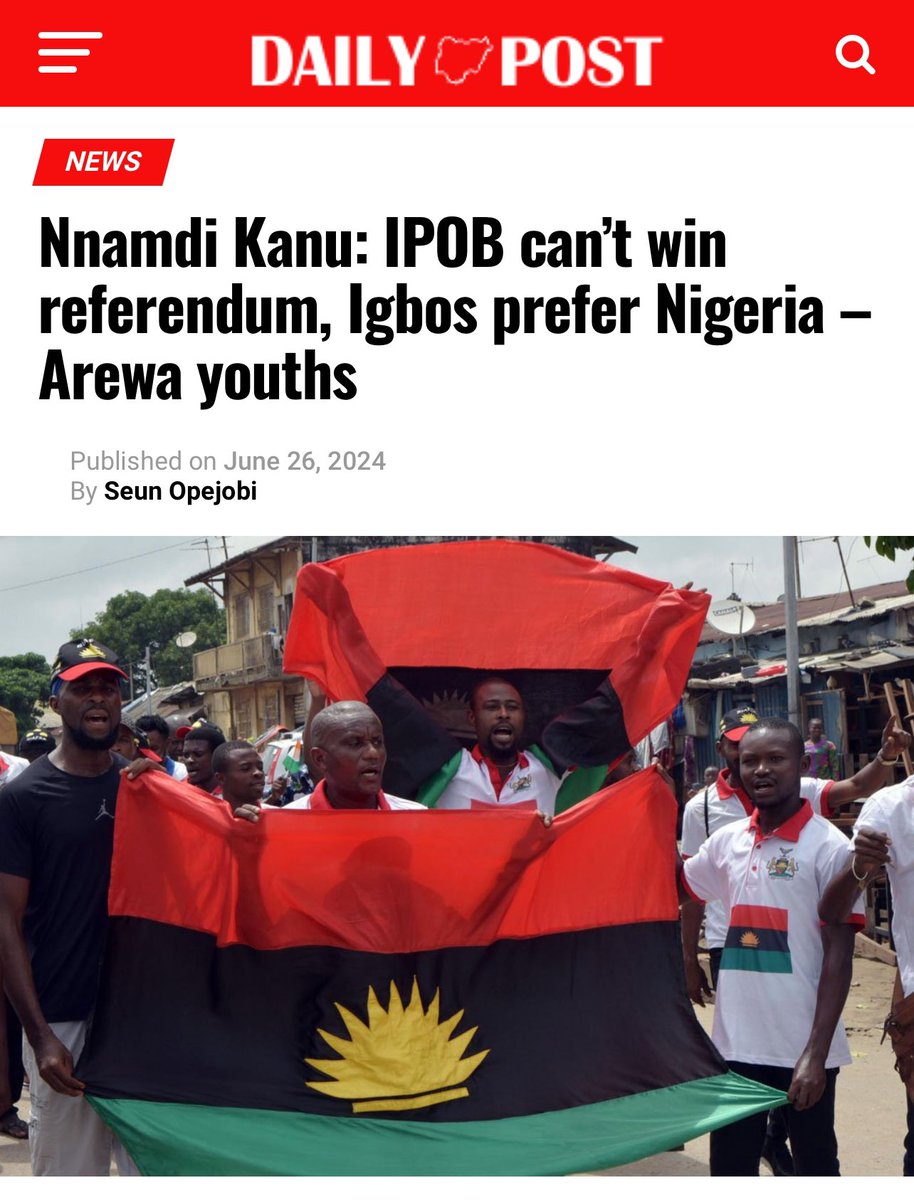 Biafrarenaissa3's tweet photo. Since You are confident that the Igbos truly'prefer' Nigeria,why then are you paranoi & have continued to deploy your Boko Haram soldiers,to hunt & massacre agitators?
Like the #AburiAccord,you massacred our people before considering the benefits of true régionalisme.
#Rederendum https://t.co/mtAfDAajzd
