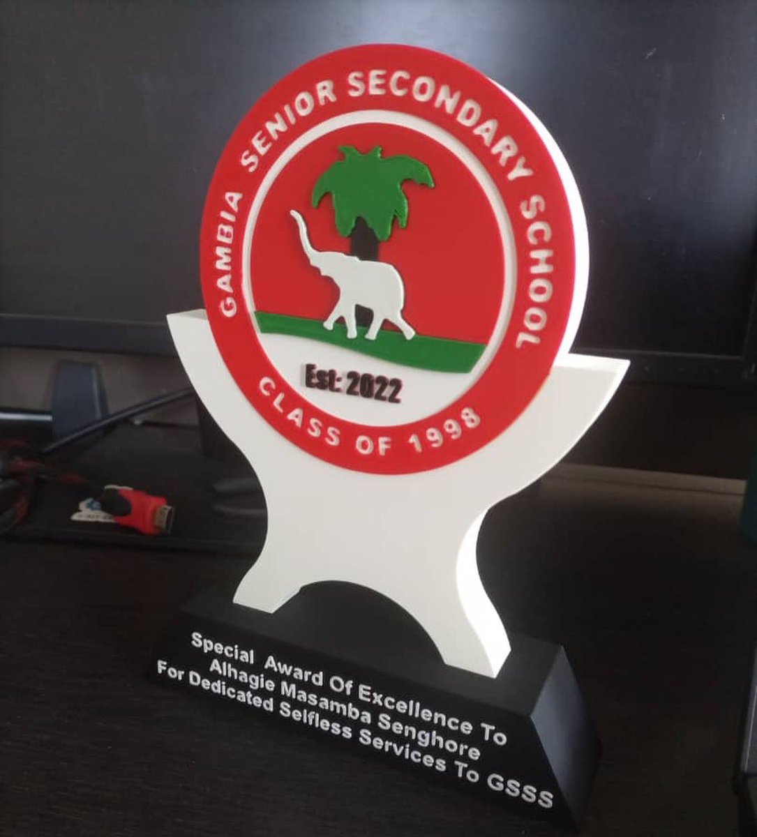 make3dgambia's tweet photo. Throwback to when we manufactured these cool awards, highlighting one of the key advantages of #3DPrinting that we’ve emphasized since founding Make3D: customized manufacturing. 

Contact us today for inquiries and orders at info@make3d.org

#Gambia #Make3D https://t.co/qwgH6Wg2oH