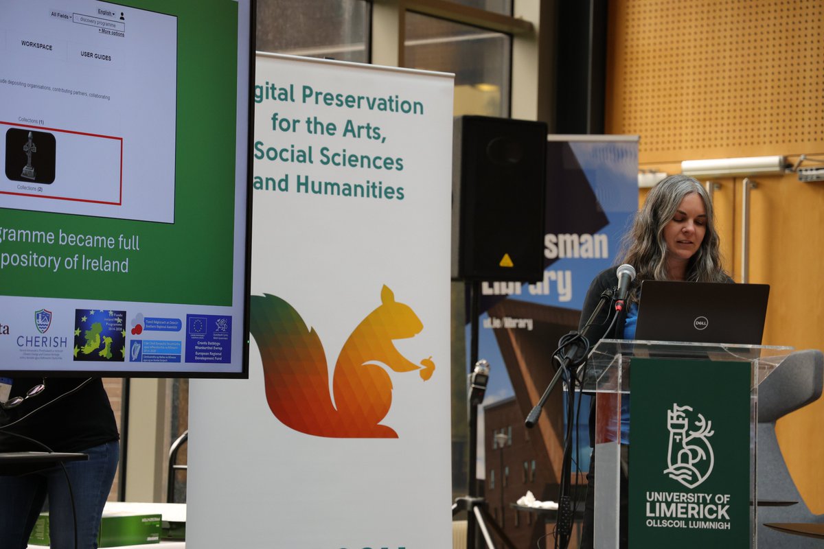 Lesley Davidson presenting one of the Discovery Programme’s largest projects, CHERISH (Climate, Heritage, and Environments of Reefs, Islands and Headlands) #DPASSH24 #DigitalPreservation