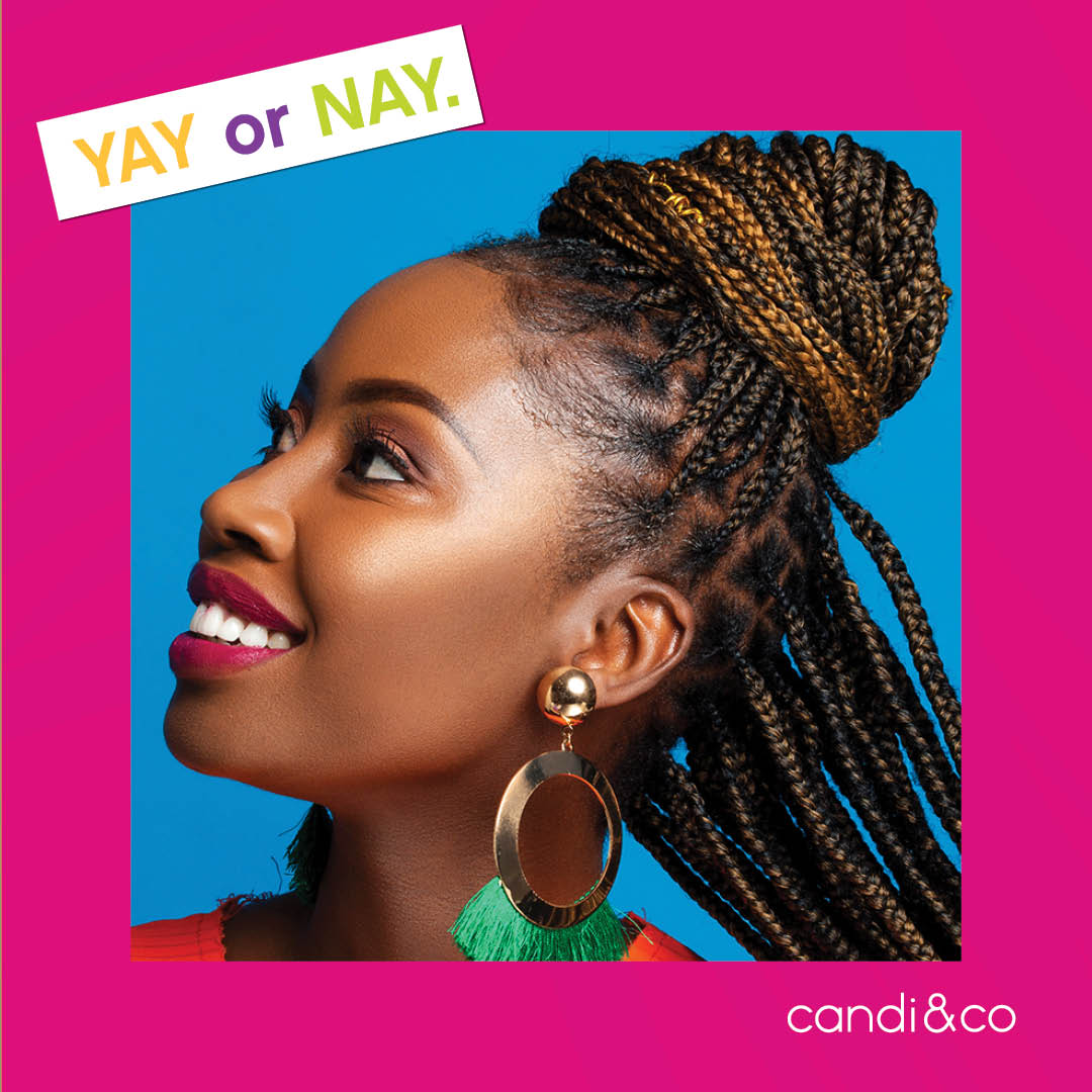 CandiandCoSalon's tweet image. Looking for some hair inspiration? Here are 2 🔥 hairstyles you can get this winter at Candi&amp;amp;Co. Which one is getting a yay or a nay from you?​

#CandiAndCo #ProtectiveHairstyle