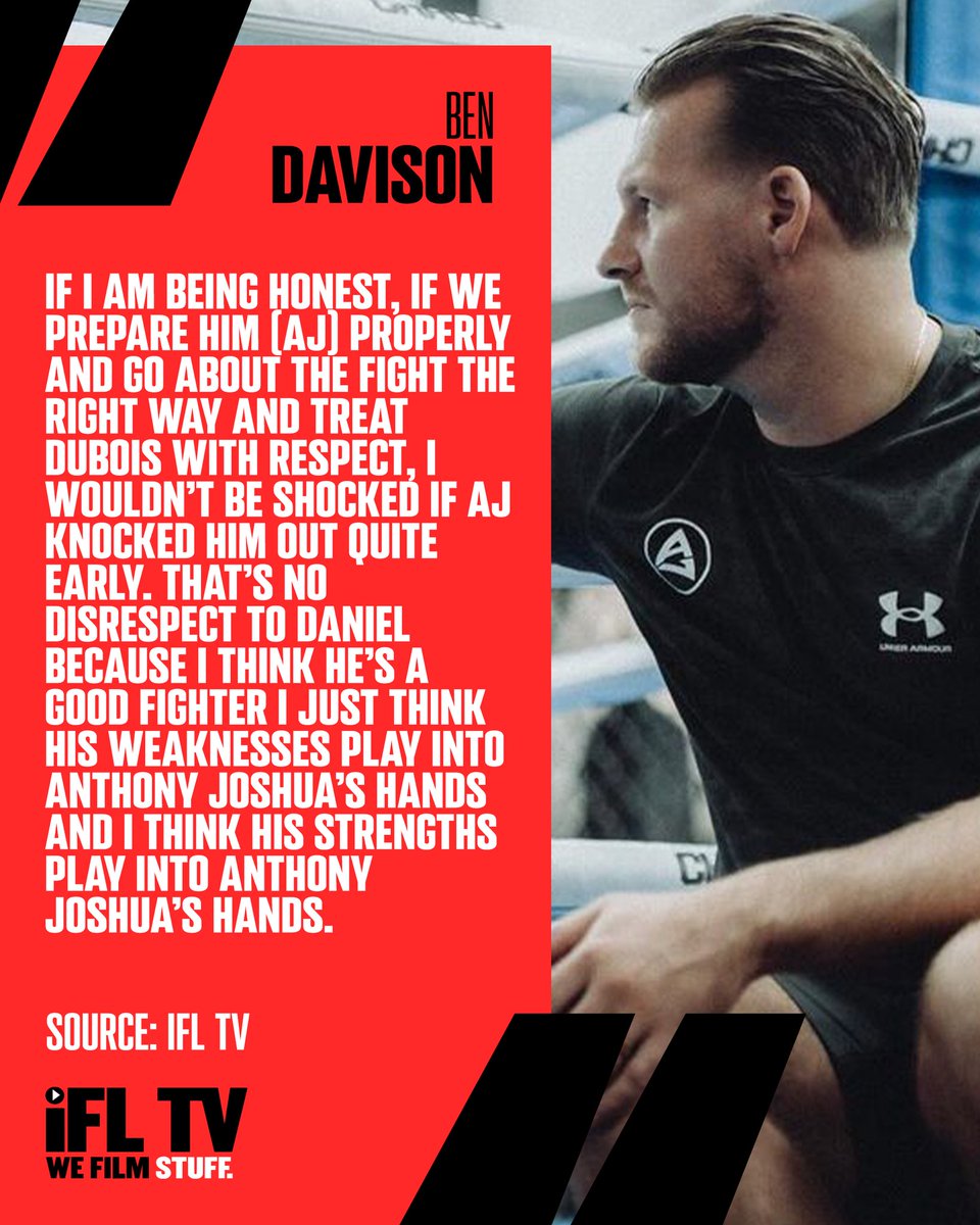 Ben Davison has predicted an early night on Sept. 21 🗣

Do you agree? 🤔

#JoshuaDubois | #BoxingNews | #RiyadhSeason