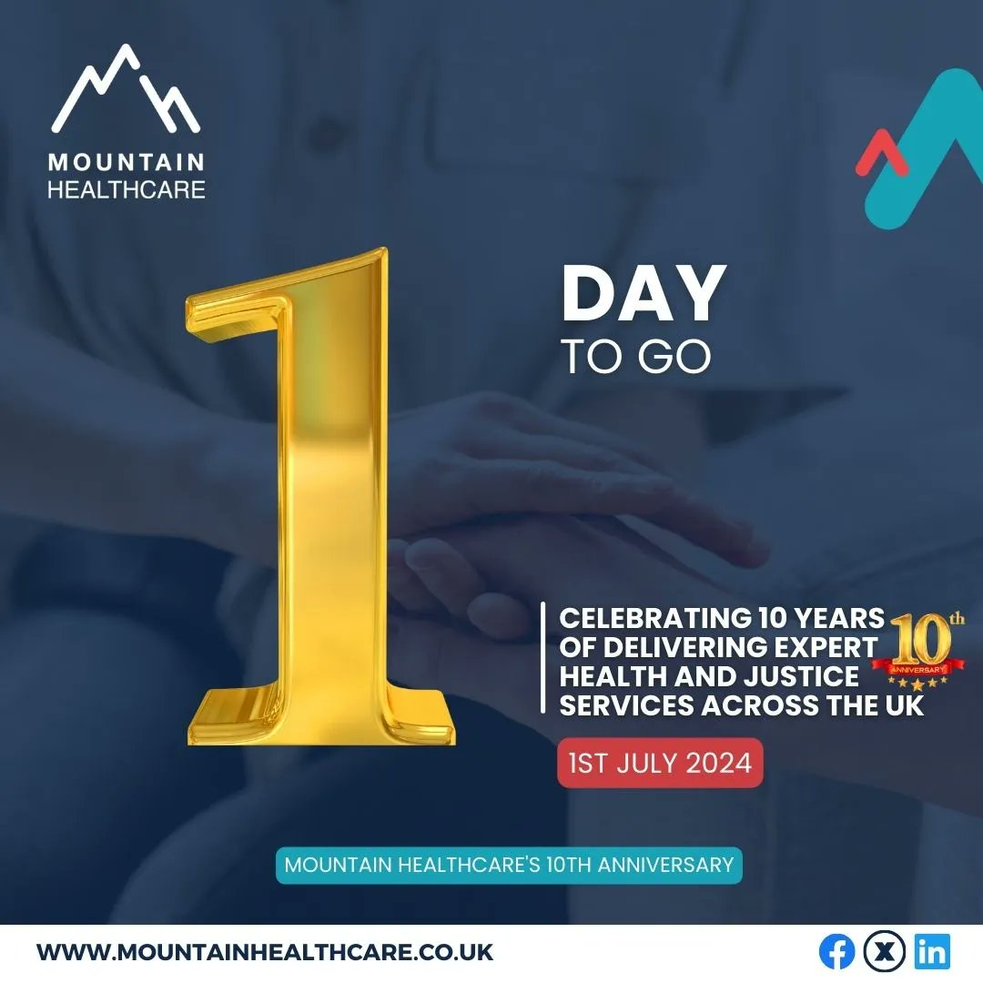 🎉  1 DAY TO GO! 🎉

Tomorrow marks a decade of dedication, innovation, and impact at Mountain Healthcare! I’m proud to be part of Mountain Healthcare and I’m so excited for the   future.
#10YearsOfImpact #HealthAndJustice #1DayToGo #Celebration #ProudToBePartOfMountainHealthcare