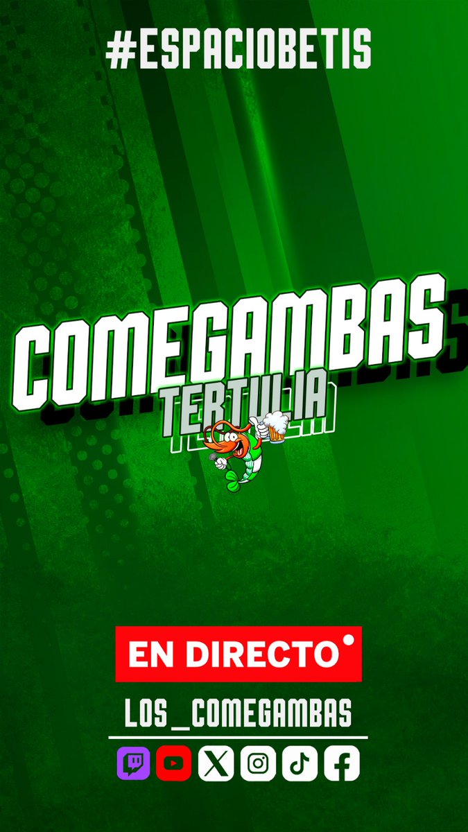 💣 Chicos y chicas, esta noche #ESPACIOBETIS

Os esperamos a todos a las 21:30 en nuestros canales de Twitch y Youtube. Muchos nombres de mercado: Maffeo, D. Llorente, Sergi Cardona...

Noche de "Comegambas"