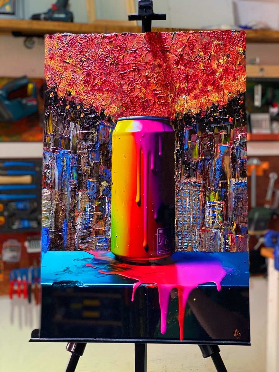 LuvcraftArt's tweet photo. Physical painting on sale on @StargazeZone!
For the first time I offer a physical piece on my new favorite platform. This is your chance to have one of my physicals on your wall. Any questions?
#painting #overpaint #oilcolor #dibond #plate #HybridWorking
https://t.co/q0wrmw715J https://t.co/c9xdm3iZP0