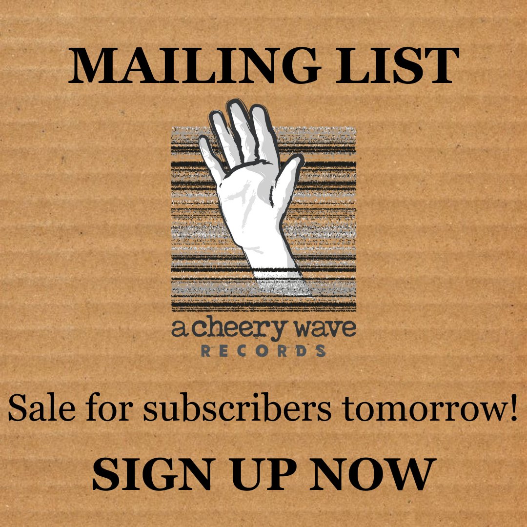 Sale for mailing list subscribers tomorrow!

Sign up here: eepurl.com/hinmqH 

👋 

#postrock #instrumental #postmetal #experimental #prog #music #rock #sale #collector #vinyl #records  #cd #tapes #cassettes #recordshop
