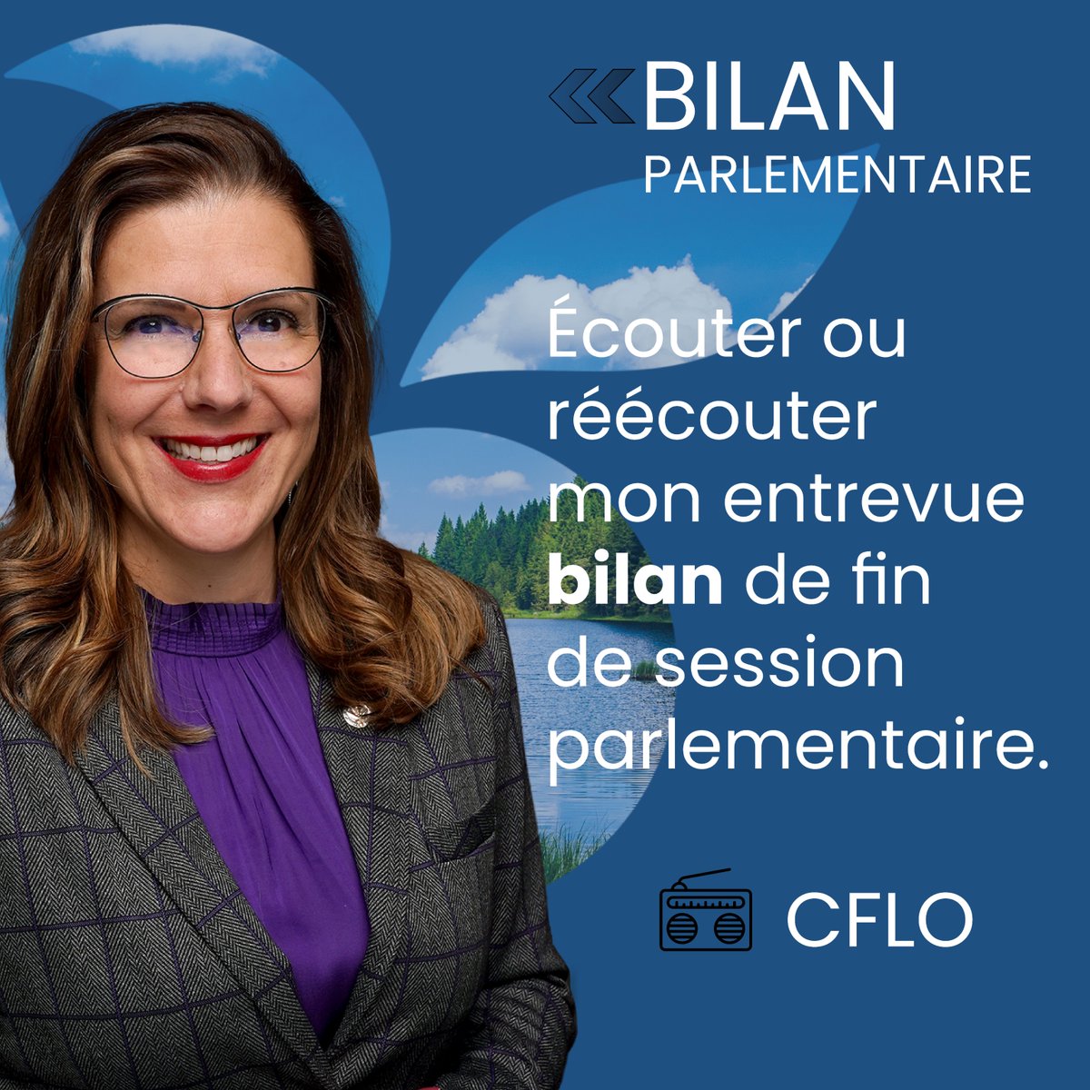 J'étais sur les ondes de #CFLO ce matin pour faire le bilan de fin de session parlementaire du #BlocQuébécois. 

ow.ly/65U050SqY1I