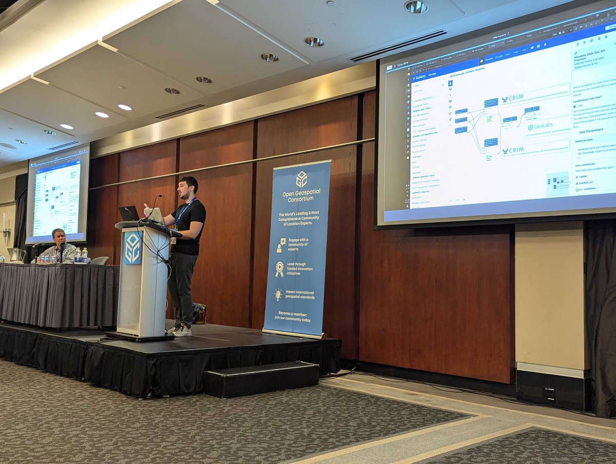 Francis Charette Migneault, ing. a présenté récemment les travaux du #CRIM sur l'initiative Open Science Persistent Demonstrator de l'Open Geospatial Consortium. ogc.org/initiatives/op…