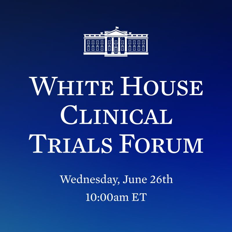 Yesterday, the White House OSTP held the Clinical Trials Forum to improve clinical trials by increasing access, lowering barriers to participation, and speeding discovery of effective therapies.

The stream is available for replay here --&gt; youtube.com/live/EGmVHwdRx…