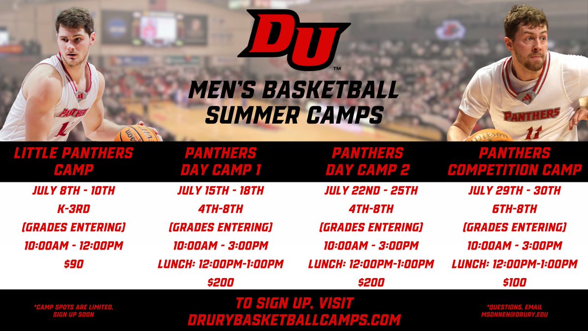 🚨Camp SZN🚨

Come get better with our Panthers! Another fun summer in the gym 🏀

Register soon to get your spot! Filling up quick! 

*registration link in bio