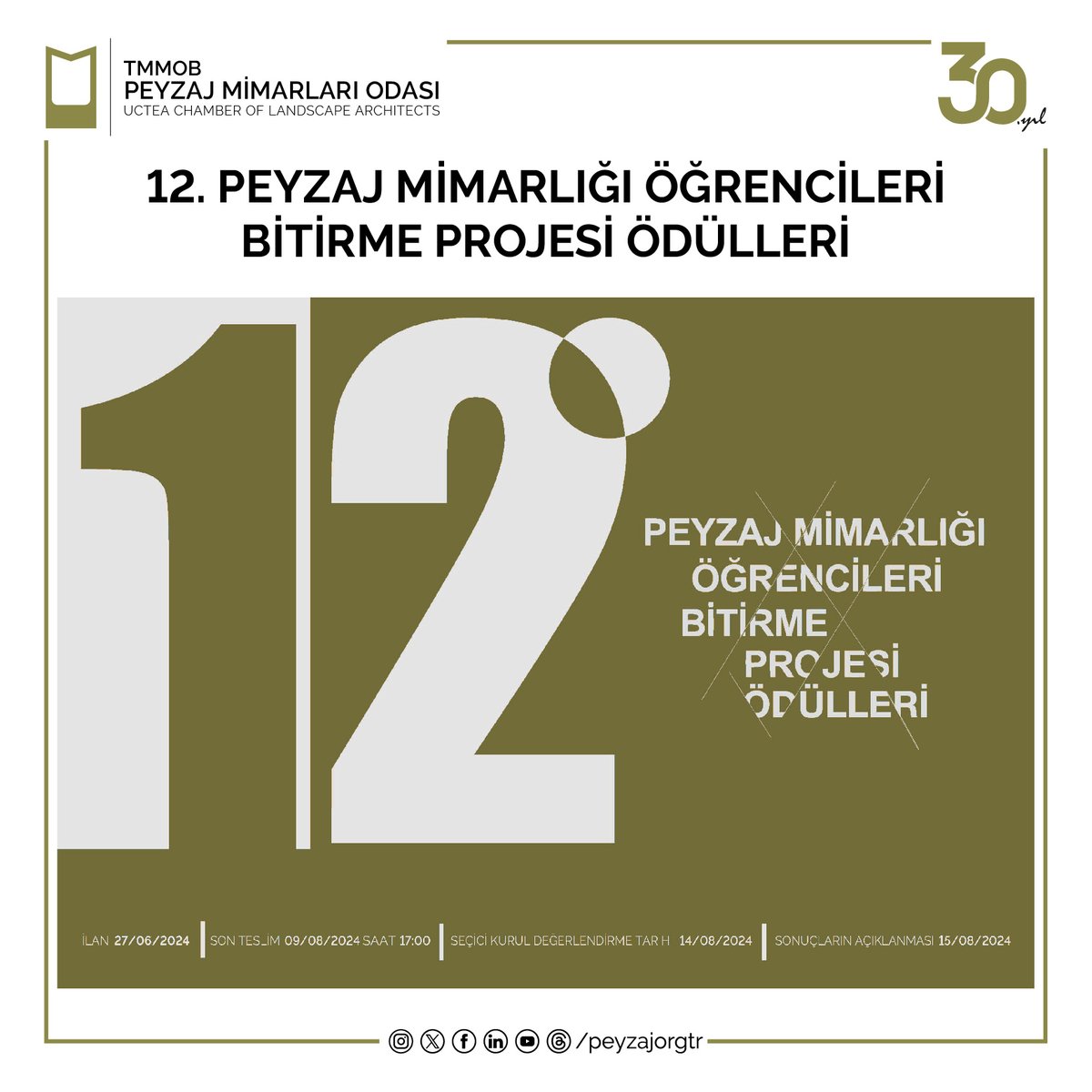 peyzajorgtr's tweet image. 12. PEYZAJ MİMARLIĞI BÖLÜMÜ ÖĞRENCİLERİ BİTİRME PROJESİ ÖDÜLLERİ – 2024

Detaylı bilgiye, şartnameye ve eklerine internet sitemizden erişebilirsiniz

peyzajmimoda.org.tr/icerik/12-peyz…