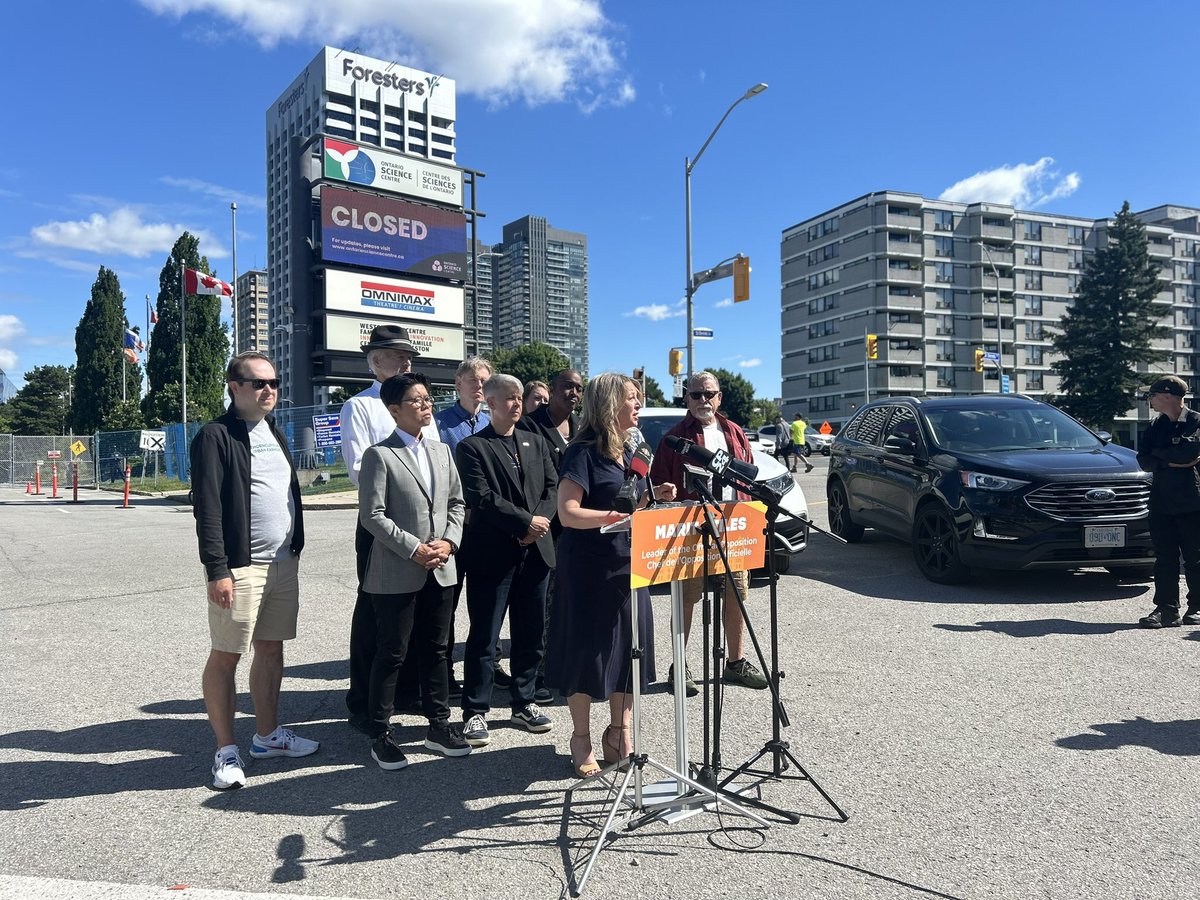 TinaYazdani's tweet photo. โThere is massive people power & community power out there to keep the Science Centre open and tear down these barricades,โ says NDP leader @MaritStiles. โWeโre going to keep the pressure up on the government, whether Doug Ford spends his summer at the cottage or not.โ https://t.co/MVAPkC9dVO