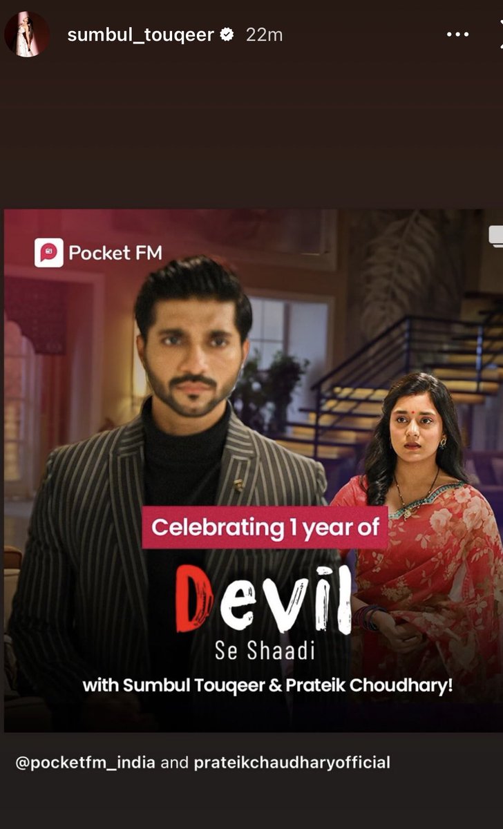 Maha167Zabeen's tweet photo. Sumbul as Ishqi โฅ๏ธโฅ๏ธโฅ๏ธ
Celebrating 1 Year of #DevilSeShaadi
#SumbulTouqeerKhan https://t.co/5zSAoHv16d