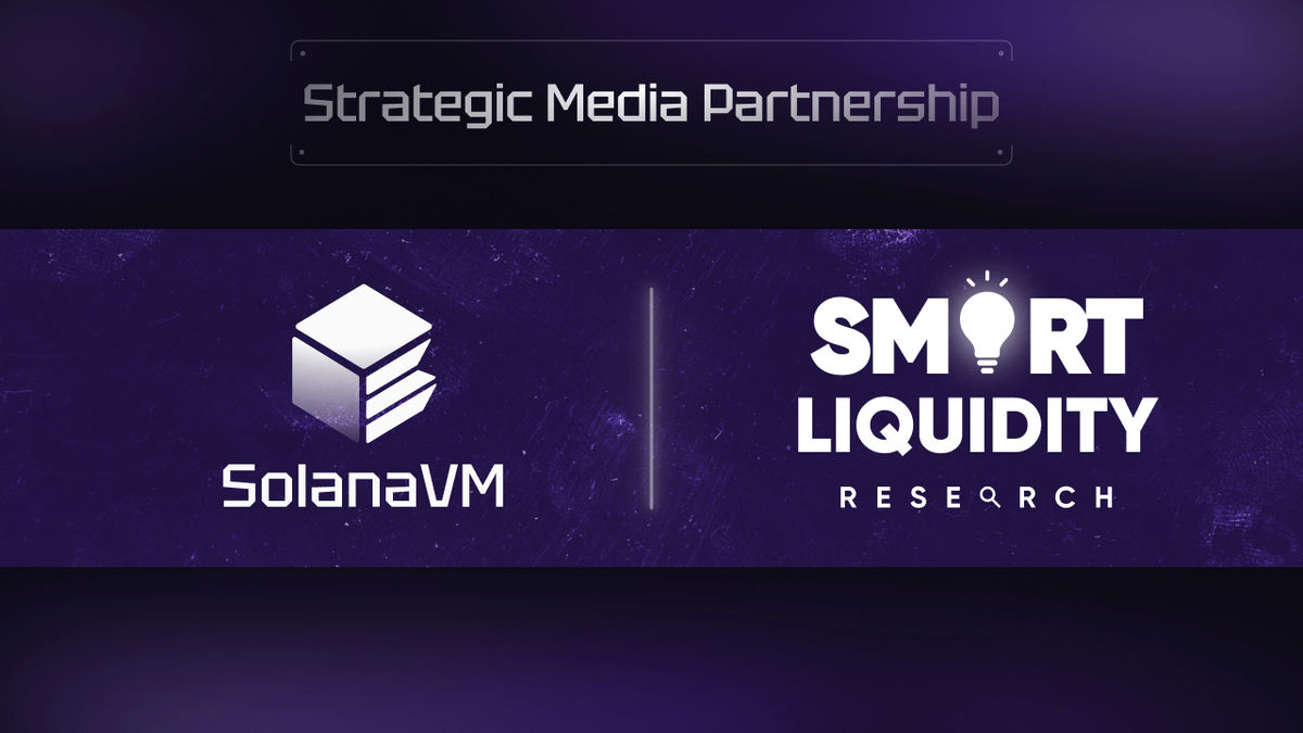 SolanaVM's tweet photo. Exciting news! 🎉

Thrilled to announce our partnership with @_SmartLiquidity, a leading media platform in the $SOL Ecosystem.

With their support, Solana VM is set to achieve new milestones! 🟣 https://t.co/W0xxsnXO0r