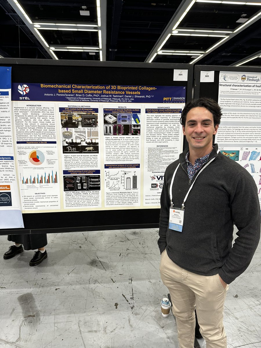 Dan Shiwarski, Ph.D. (@shiwarskilab) on Twitter photo Day 2 at #TERMIS2024 <a href="/antoni_tavares6/">Antonio Tavares</a> had his first ever Poster presentation (3DP resistance vessels) and got to hear exciting unpublished work from @RegenBio by <a href="/esgisss/">Ezgi Bakirci</a> (Pancreatic 3DP) <a href="/CanerDikyol/">Caner Dikyol</a> (LightPipe) and Ali (Liver 3DP). <a href="/PittVMI/">Vascular Medicine Institute</a> <a href="/PittBioE/">Pitt Bioengineering</a> <a href="/cmu_bme/">CMU_BME</a> #FRESH Day 2 at #TERMIS2024 <a href="/antoni_tavares6/">Antonio Tavares</a> had his first ever Poster presentation (3DP resistance vessels) and got to hear exciting unpublished work from @RegenBio by <a href="/esgisss/">Ezgi Bakirci</a> (Pancreatic 3DP) <a href="/CanerDikyol/">Caner Dikyol</a> (LightPipe) and Ali (Liver 3DP). <a href="/PittVMI/">Vascular Medicine Institute</a> <a href="/PittBioE/">Pitt Bioengineering</a> <a href="/cmu_bme/">CMU_BME</a> #FRESH