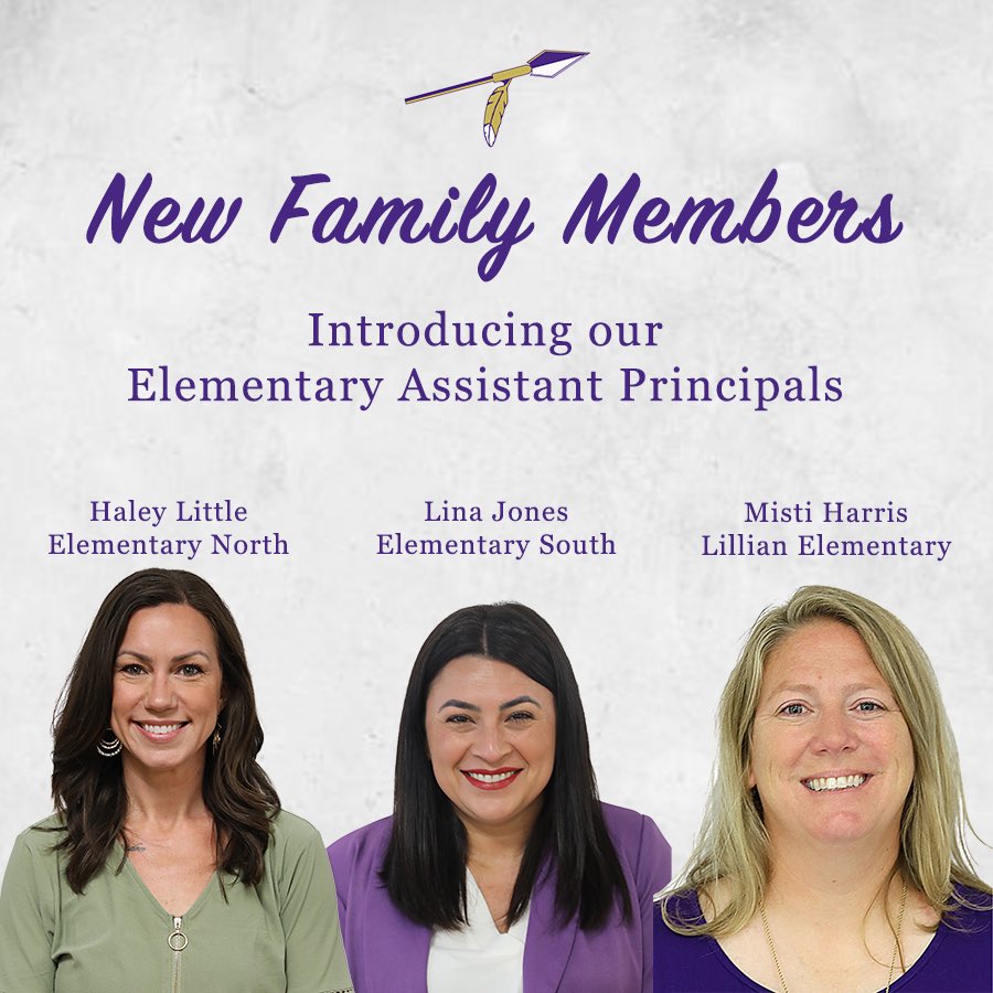 We are excited to announce a few administrative changes on our elementary campuses for the upcoming year! Haley Little (AEN), Lina Jones (AES) and Misti Harris (LES) will be serving as assistant principals at our elementary schools. #AlvaradoExcellence