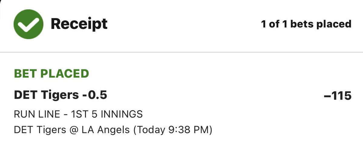 Daily <a href="/TrustTheData/">🧠Trust The Data🧠</a> MLB Pick

Tigers F5 -0.5
-115

Record: 47-43 (52.2%)
Units: -1.97
Streak: L2

⚾️Jack Flaherty has a 0.42 ERA over his last 4 starts (21.1 IP)
⚾️Flaherty has a 2.44 ERA in Innings 1-5 in 2024 (70 IP)
⚾️Angels SP Davis Daniel has a 5.33 ERA with a 1.50 WHIP in