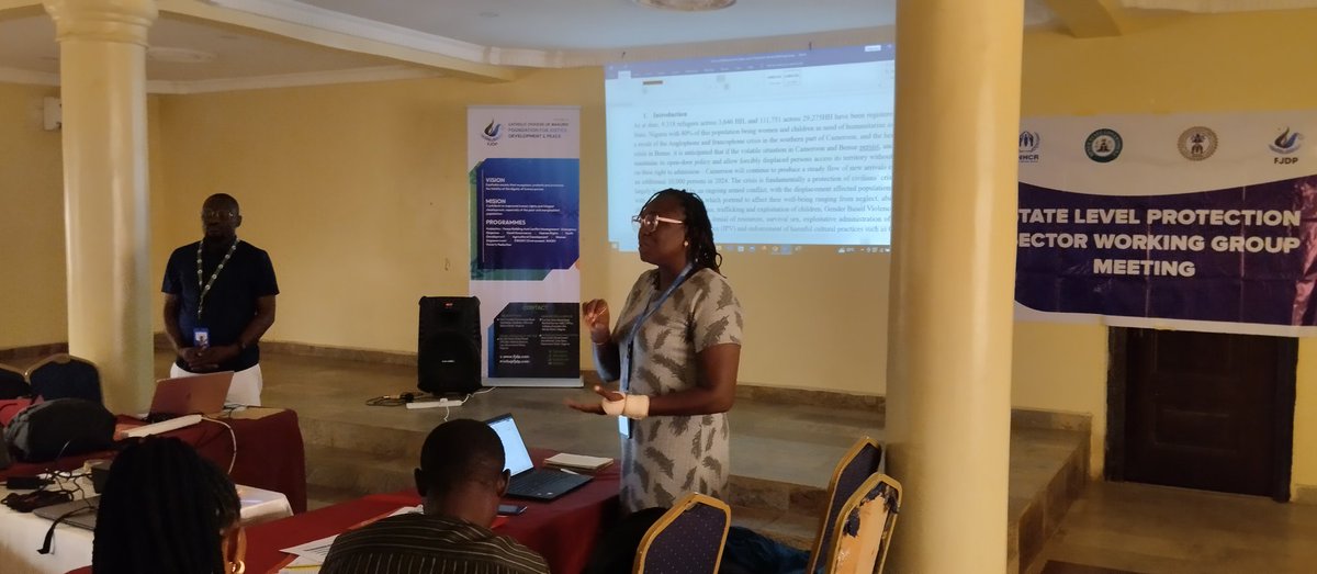 fjdpnigeria's tweet photo. State Level Protection Sector Working Group meeting currently ongoing in Makurdi.
Organized by FJDP with support from UNHCR.
#fjdp #UNHCR #PROTECTION https://t.co/m9SMAaYBjm