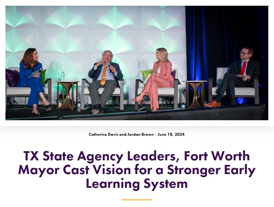 earlyedcanary's tweet image. The heads of TWC, TEA, &amp;amp; the City of Fort Worth acknowledged the need for widespread #ECE systems change at the Momentum Early Learning Summit. Read our key takeaways from this conversation, which revealed important priorities for bolstering the sector: hubs.la/Q02Dztnc0