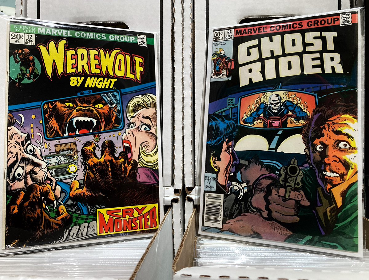 RemcoMonster's tweet photo. If it ain’t broke. 

Werewolf by Night, John Romita, 1973
Ghost Rider, Bill Sienkiewicz, 1981 https://t.co/610AiRHhYb