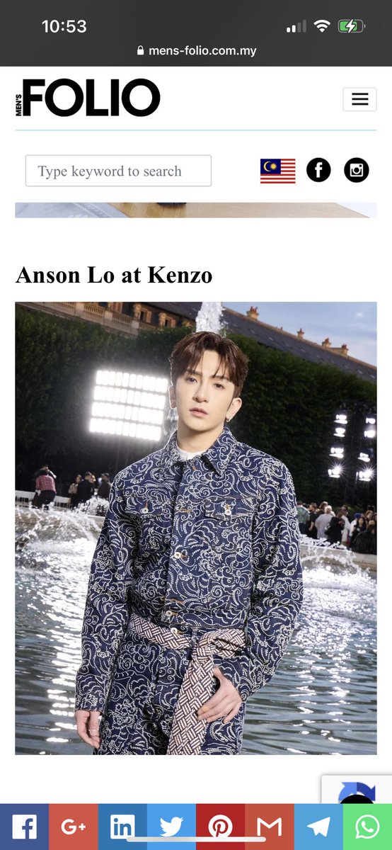 All the stars at Paris Fashion Week: 
Anson Lo at Kenzo!✨✨

#AnsonLo
#Kenzo 

mens-folio.com.my/99069/all-the-…