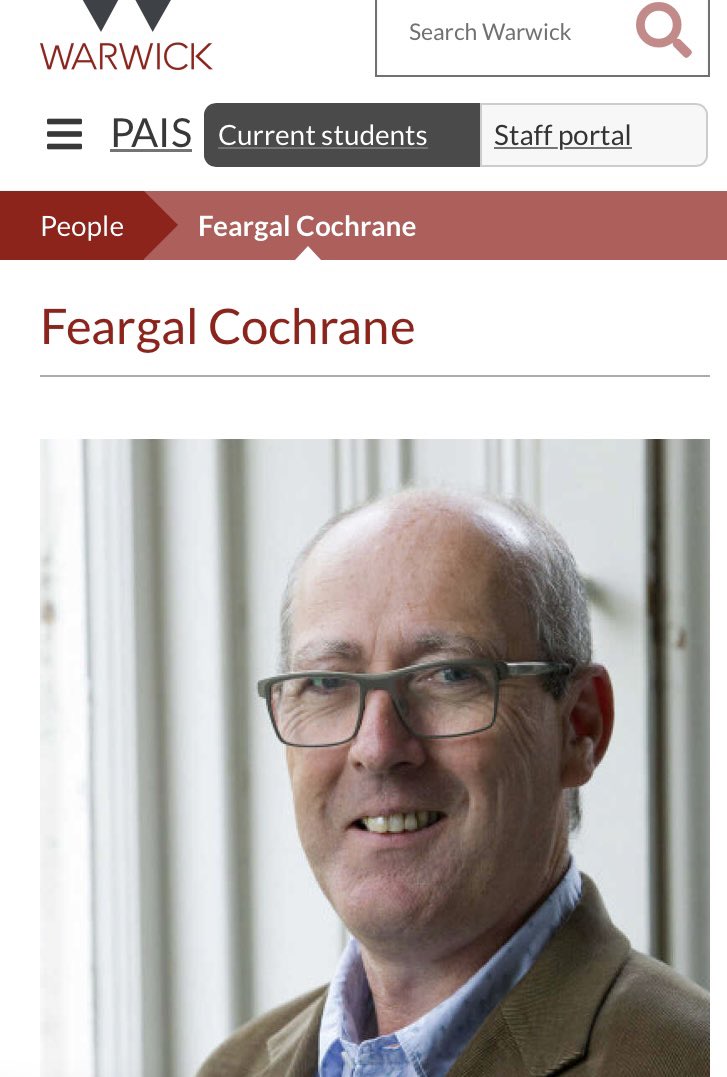 Professor Feargal Cochrane tweet media