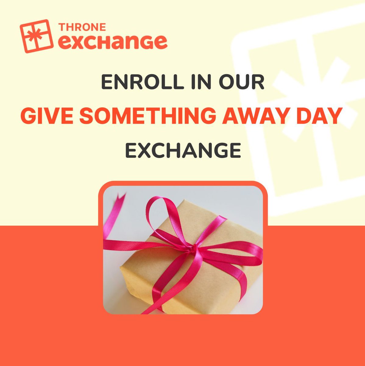 ThroneExchange's tweet image. ✨ National Give Something Away Day Gift Exchange ✨

💜 As National Give Something Away Day approaches, let’s celebrate selflessness and spread joy to others!

Don’t let this heartwarming opportunity slip away.
Signup here: buff.ly/3KMgw3r