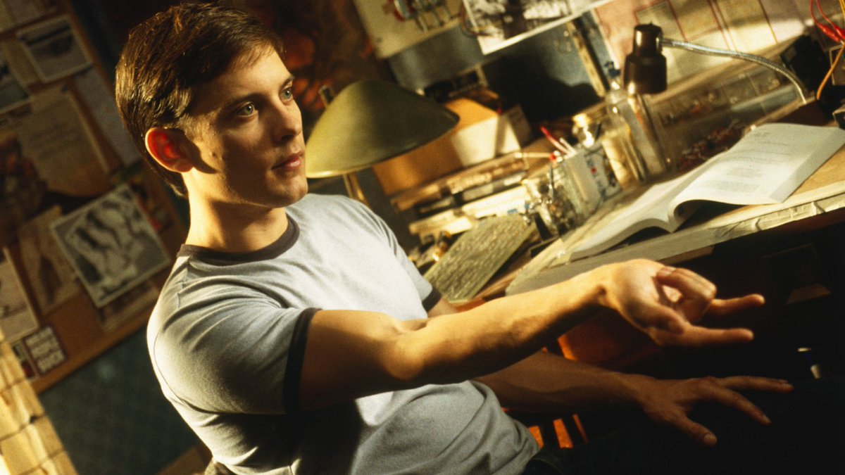 Sony's tweet image. Happy birthday to our original web-slinger, Tobey Maguire 🕷️