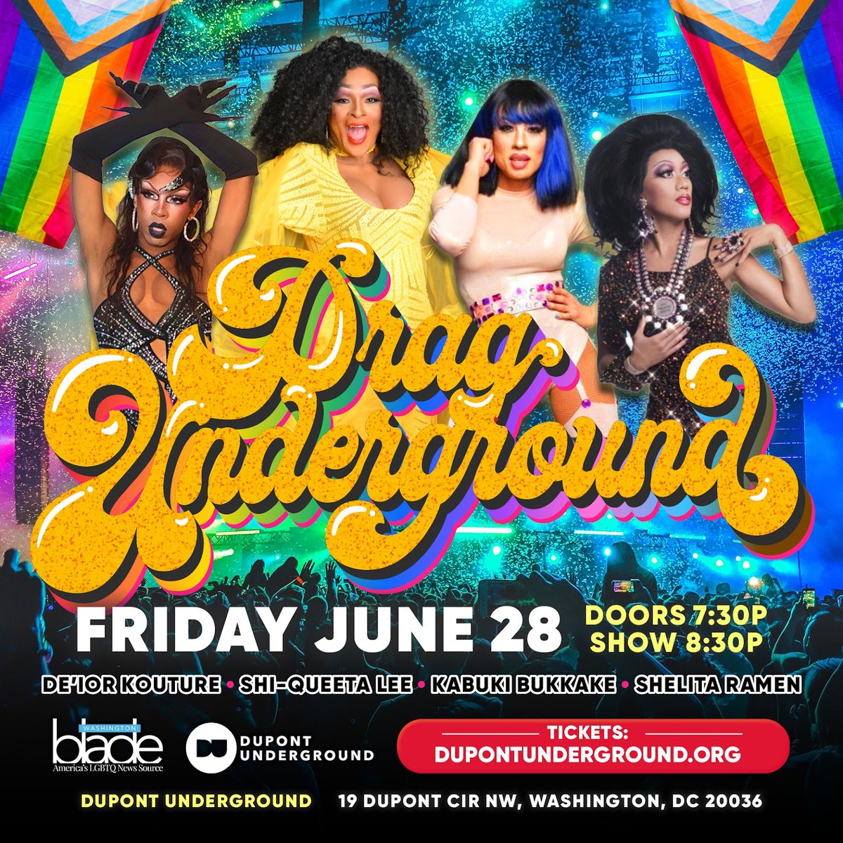 Dupont Underground (@dupontundergrnd) on Twitter photo Get ready to shine at Drag Underground! Hosted with @washblade, indulge in glamor and entertainment with mesmerizing performances and jaw-dropping costumes. Don't miss this unforgettable night! 💃 #DragUnderground #FabulousNight #DUPride <a href="/TheDCArts/">DC Commission on the Arts & Humanities</a> Get ready to shine at Drag Underground! Hosted with @washblade, indulge in glamor and entertainment with mesmerizing performances and jaw-dropping costumes. Don't miss this unforgettable night! 💃 #DragUnderground #FabulousNight #DUPride <a href="/TheDCArts/">DC Commission on the Arts & Humanities</a>