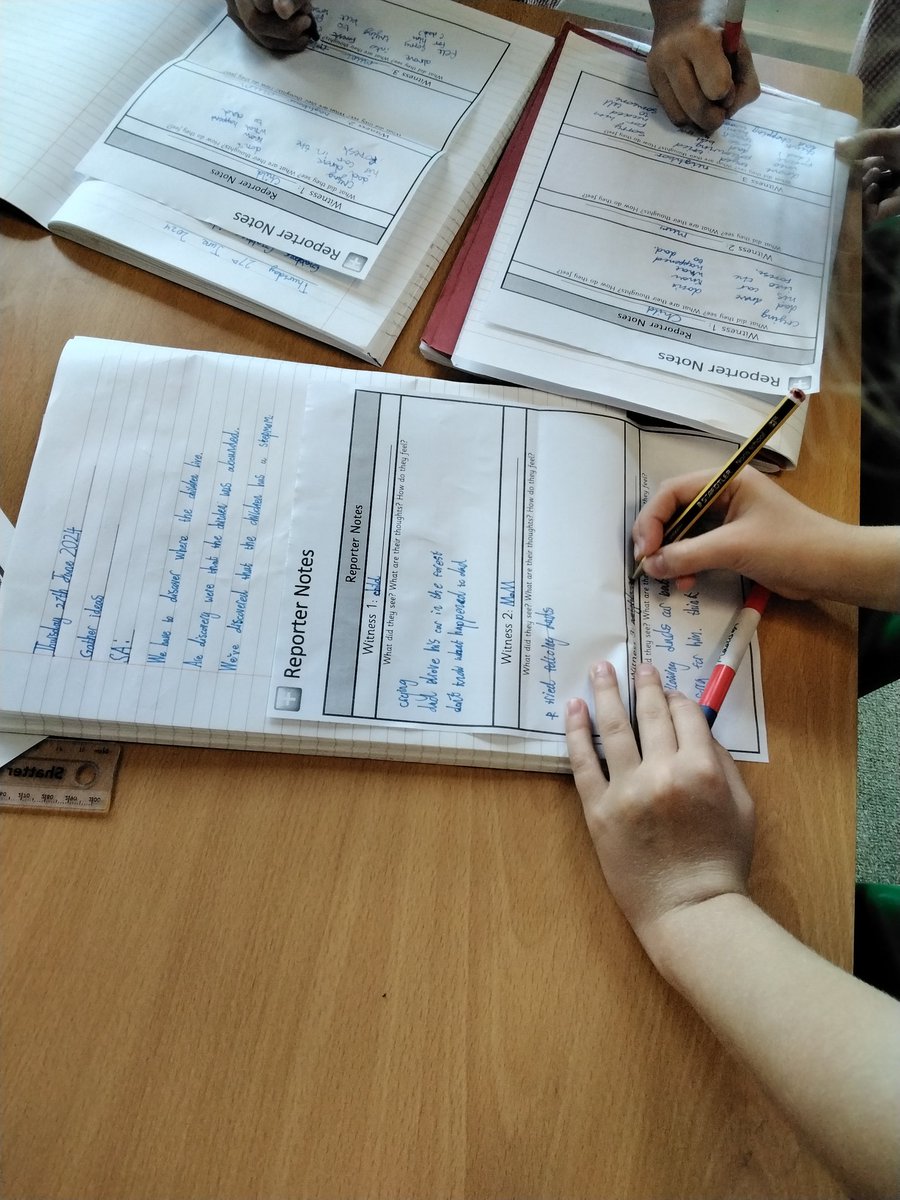 BelswainsSchool's tweet photo. BREAKING NEWS-We are no longer Year 3 children, but are Daily News Official Reporters! We have been busy interviewing witnesses for a news story coming to papers near you very soon... keep your eyes peeled! 📸📝🔍🖋📰 @LiteracyCounts1 #intotheforest https://t.co/ymmqNxLoR3