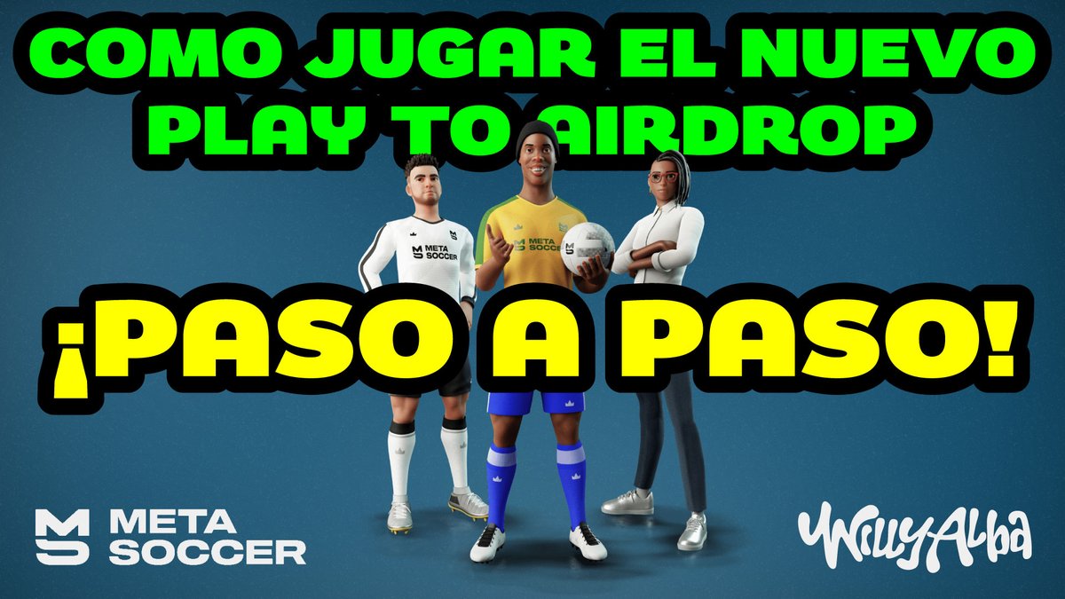 WillyAlbaOK's tweet photo. ¡Todavía estas a tiempo de jugar el #PlayToAirdrop Gratis de #MetaSoccer!

Acabo de publicar un tutorial paso a paso de cómo funciona

En el siguiente tweet te dejo link al video y código para conseguir tu acceso gratuito

#Airdrop #Web3Gaming