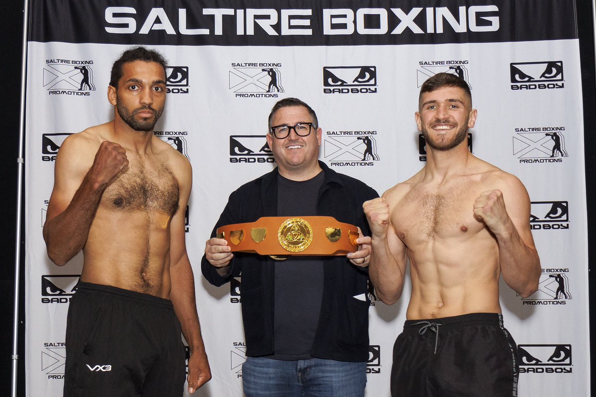 StAndrewsSC's tweet photo. 𝑾𝑬 𝑯𝑨𝑽𝑬 𝑨 𝑻𝑰𝑻𝑳𝑬 𝑭𝑰𝑮𝑯𝑻…💥👑 

Both men make championship weight and the undefeated pair come head to head for the first time…

Tomorrow night, Bobby Morrell and Aaron Bird headline our show with the chance to win the Celtic Light-Heavyweight title! https://t.co/32dIXvwhrH