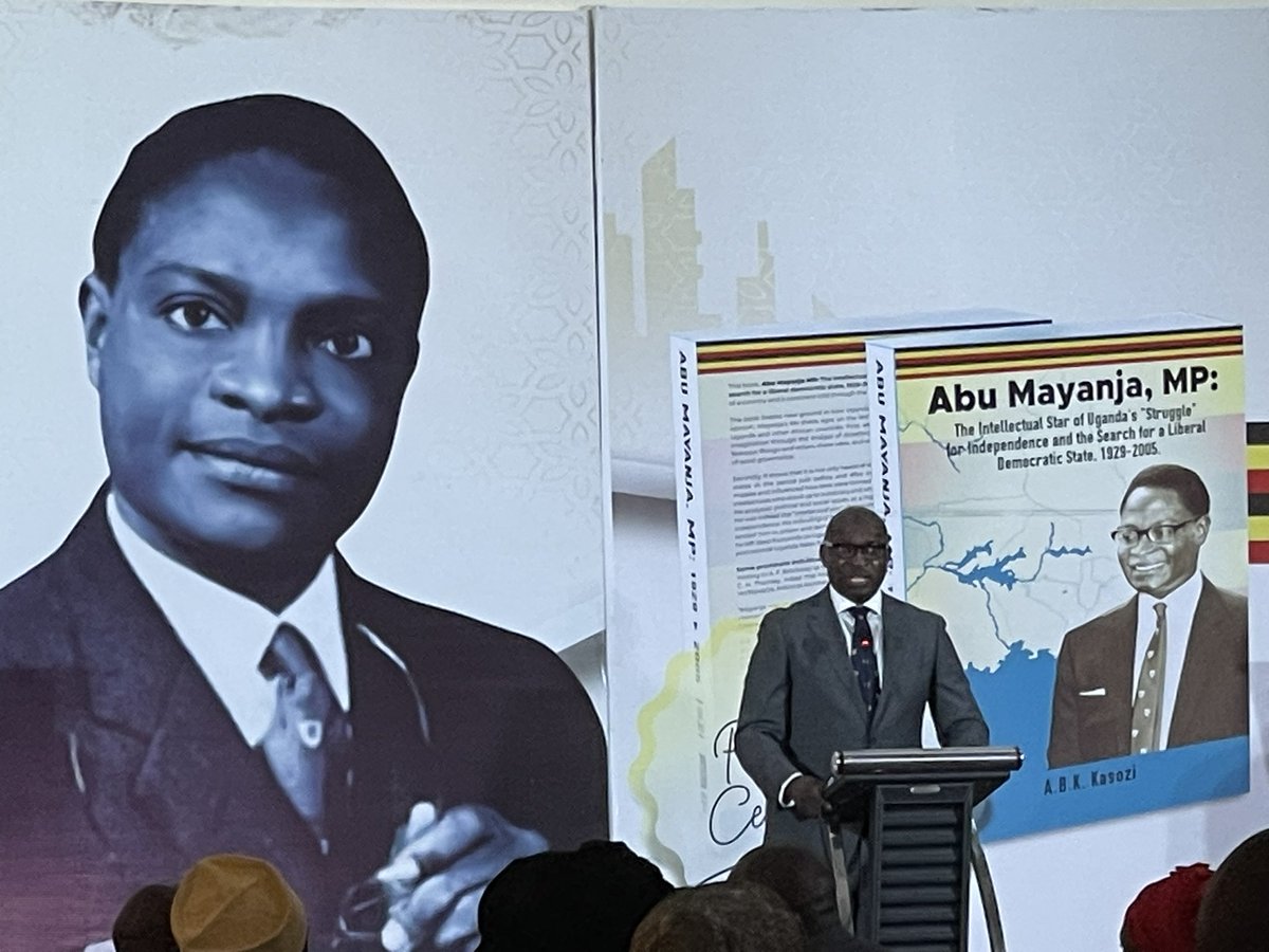 skaheru's tweet photo. Happily attending the launch of this Biography. ‘Abu Mayanja, MP: The intellectual Star of Uganda’s “”Struggle” for Independence and the Search for a Liberal Democratic State, 1929-2005’. @dfkm1970 delivered a sound Keynote Address, as expected! #HistoryUG https://t.co/jWW9EGPKlc