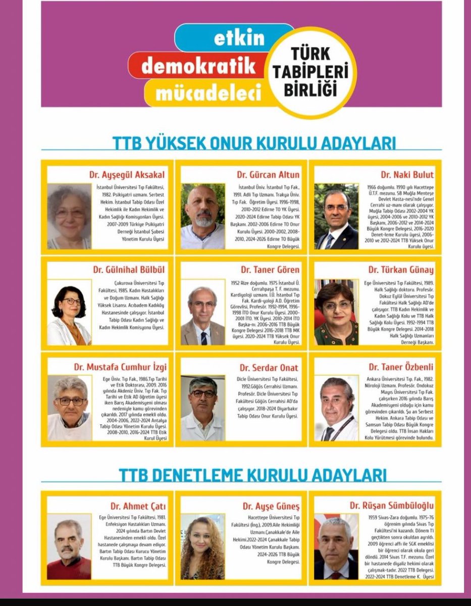 İyi hekimlik değerleri için Etkin Demokratik TTB…✌️