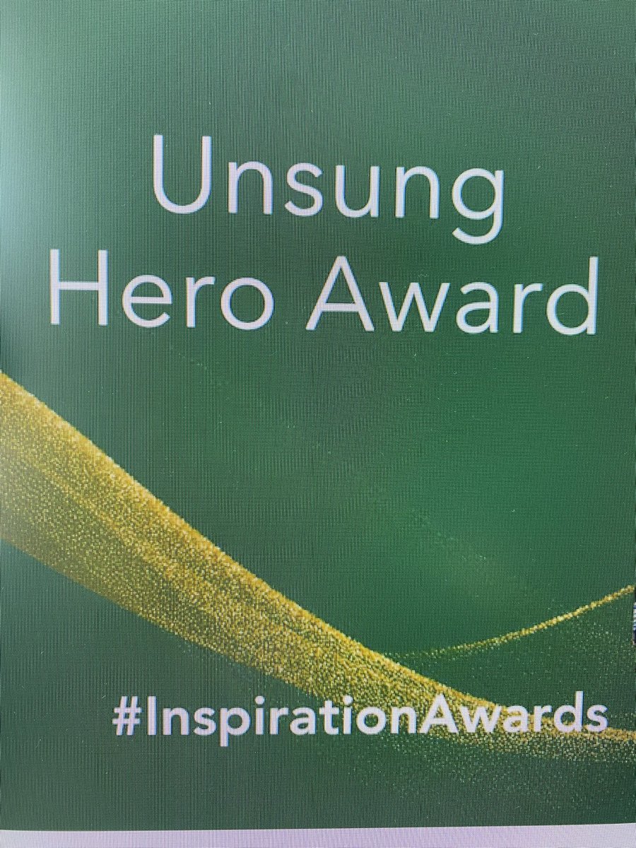 Well done to our heroes! #inspirationaward. So cool to be able to watch online and see all of our schools!