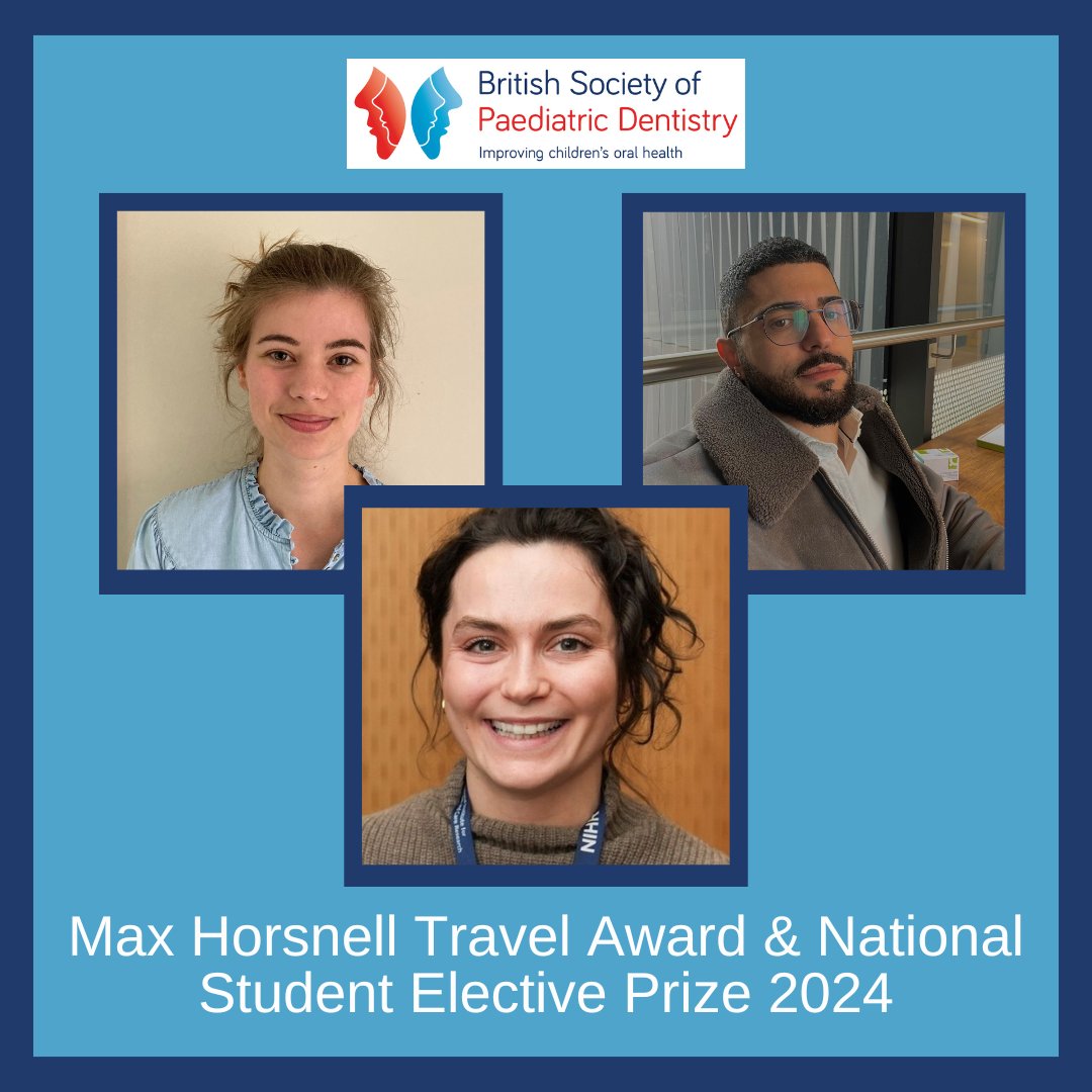 Congratulations to Claudia Heggie and Nabih Alkhouri, joint-winners of the Max Horsnell Travel Award and Penelope Thompson who won the National Student Elective Prize. Find out more in our press release here: ow.ly/i9yh50SqYFq #Dentistry #MaxHorsnellAward