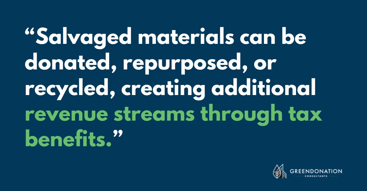 GreenDonation's tweet photo. Donating building materials is an effective way to lower the overall cost of a project through tax deductions that can be immediately realized. 

Ready to learn more? 👉 https://t.co/YvgerbFE2W

#Deconstruction #BuildingMaterials #Demolition #TaxBenefits https://t.co/MbzGBes8SM