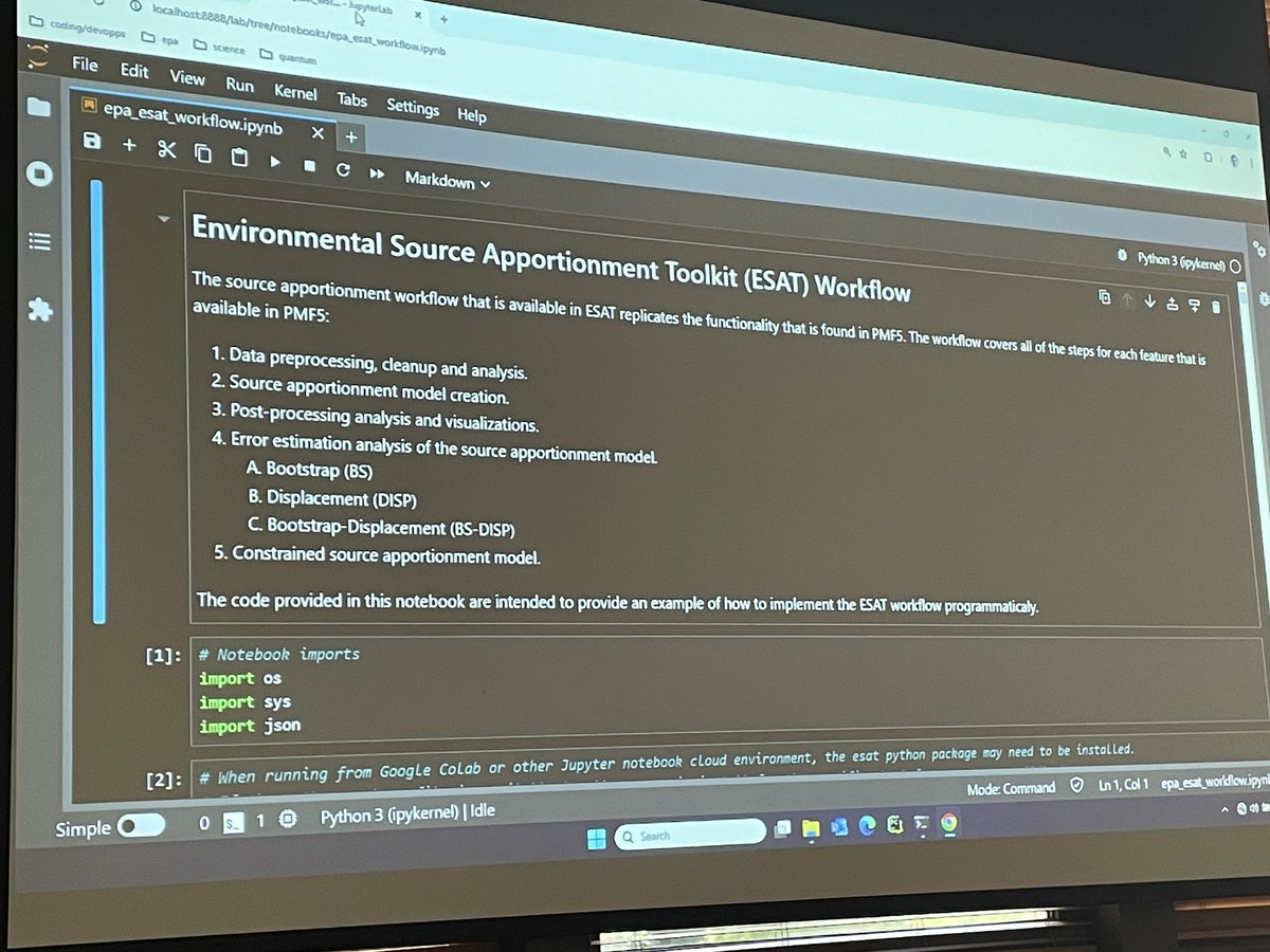iEMSs 2024 workshop on the development and workflow of the Environmental Source Apportionment Tool (ESAT) #iEMSs2024