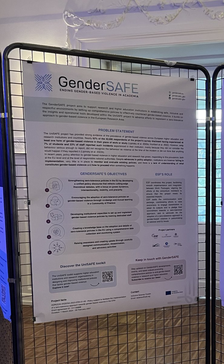 GenderSAFE_gbv's tweet photo. Thrilled to have participated in @ESF_news 50th anniversary 👏
Leader of ESF's Inclusive Science Cluster &amp; @GenderSAFE_gbv coordinator Ildiko Ipolyi moderated the panel on Inclusive Science for an Inclusive Society. Real progress requires inclusiveness and equality in research! https://t.co/PItWFkiXqm