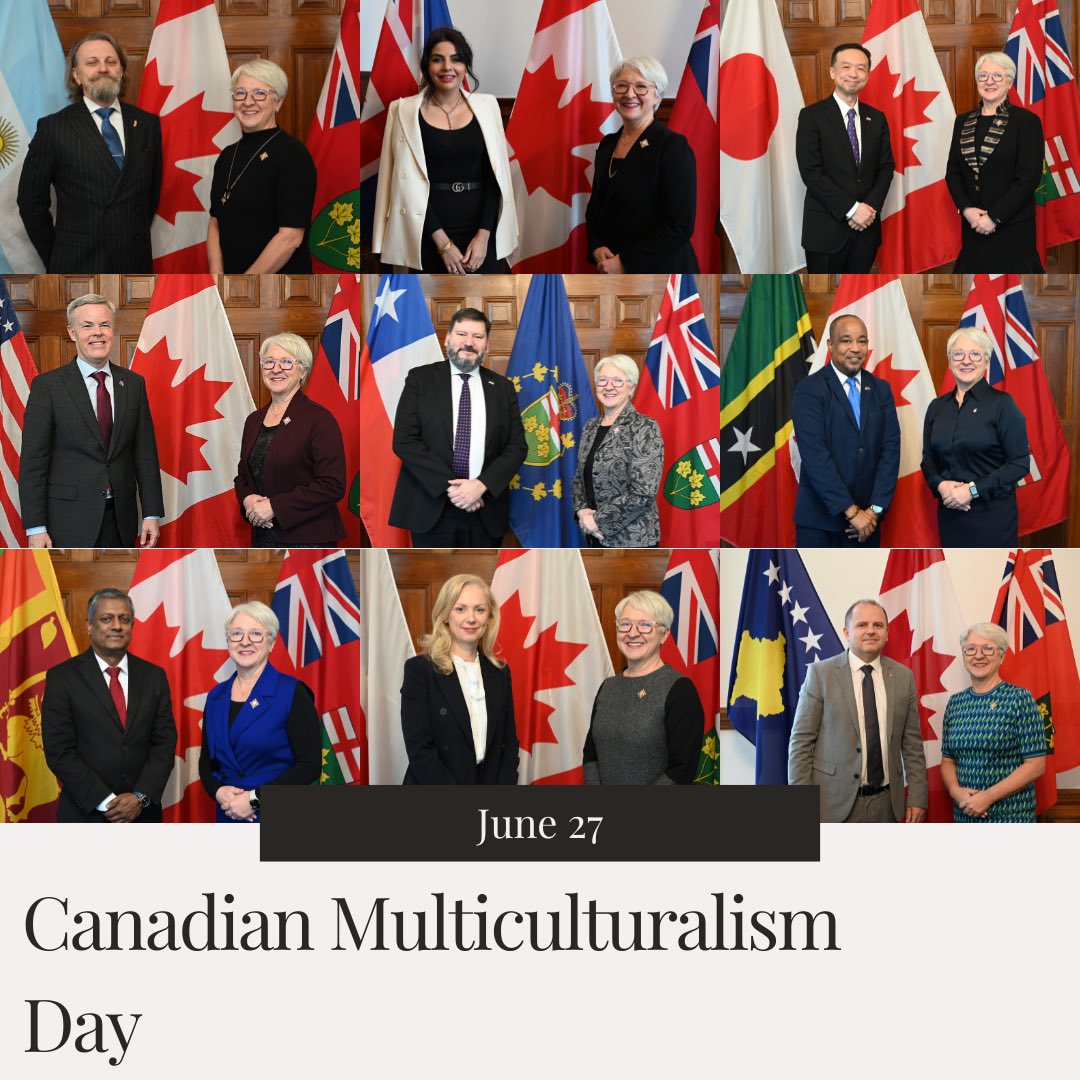 LGOntario's tweet image. In my meetings with consuls generals and ambassadors representing countries around the world, I am always proud of how many communities are represented here in Ontario. #CanadianMulticulturalismDay