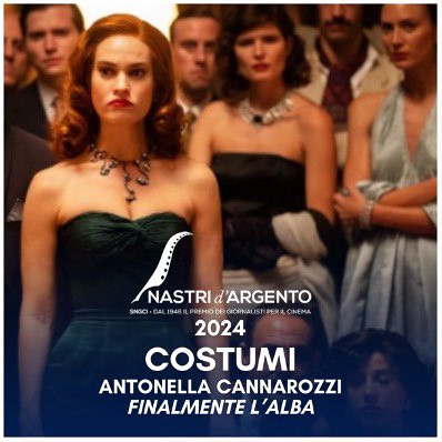 Antonella Cannarozzi vince il Nastro d’Argento per i Costumi di ‘Finalmente l’Alba’. 
•
#nastridargento #nastridargento2024