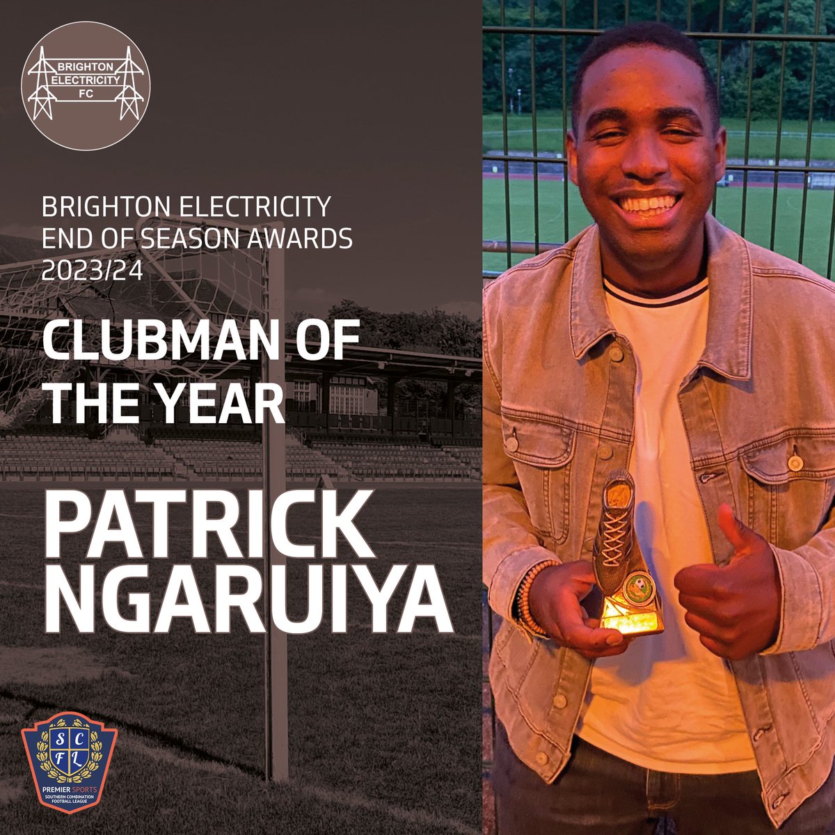 BrightonLeccyTV's tweet photo. Congratulations to all the winners from our end of season awards. 
🤎🤩👍🏾

#LeccyLegends

Thanks to everyone who played for the team or came to watch &amp; support us on a match day throughout the season.

🤎⚽️🤎⚽️🤎
#brighton #withdeanstadium #electricity #sussexfootball @TheSCFL https://t.co/T4hkUbeZiK