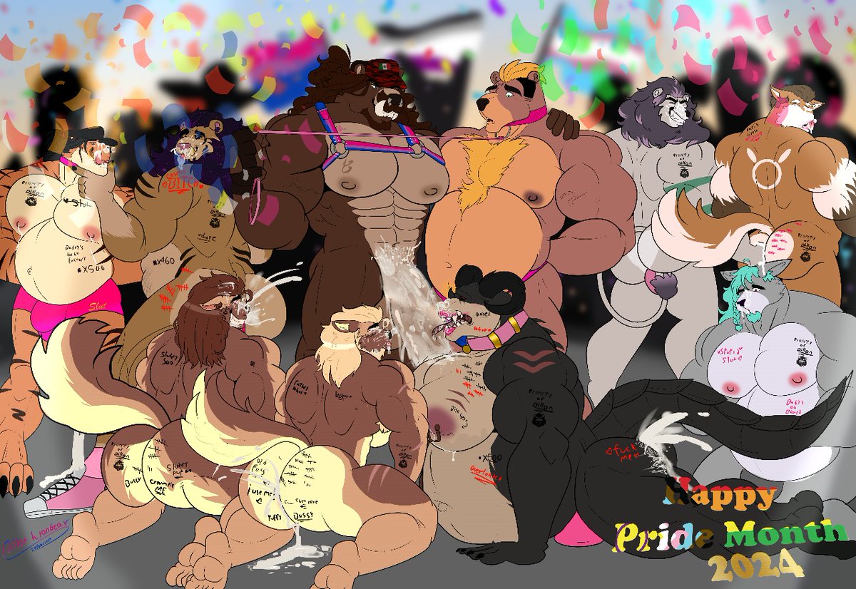 ArtsLionbear's tweet photo. "Happy pride, Sluts!"

My wife and a bunch of Sluts, There will be better quality in e621  😈
@Chase_sadpup @PWinter48 @sexy_tigerr @SttailerDekler @SubbyClaw @Rex_Meat_001 @Shirou_Muffin https://t.co/PEUht4CLcM