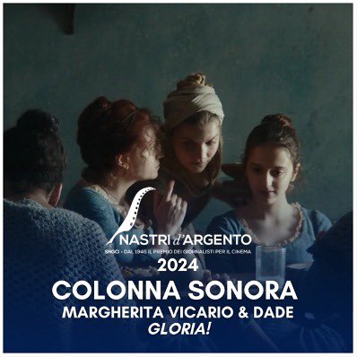 Il Nastro d’Argento per la Colonna Sonora va a Margherita Vicario &amp; Dade per il film ‘Gloria!’ diretto dalla stessa Vicario.
•
#nastridargento #nastridargento2024