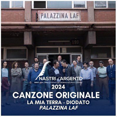 Il Nastro d’Argento 2024 come Miglior Canzone Originale va a ‘La mia Terra’ (Palazzina Laf), con musica, testo e interpretazione di Diodato. 
•
#nastridargento #nastridargento2024