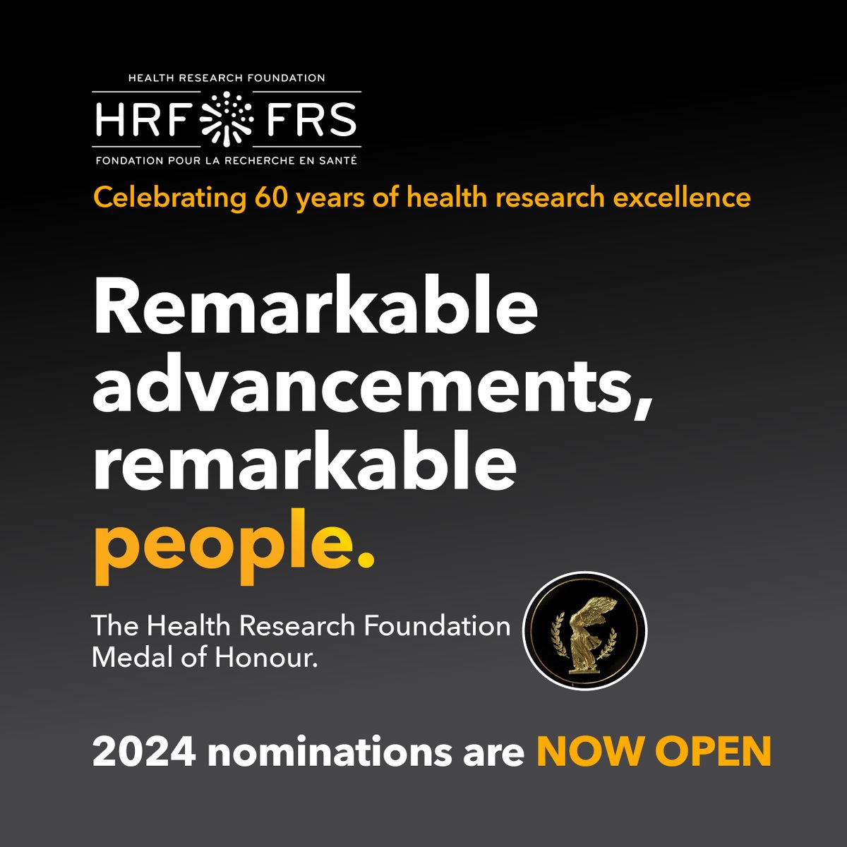 Health Research Canada (@hrf_frs) on Twitter photo Only 2 weeks left to apply for the HRF Medal of Honour!  Since 1945, it's been awarded to outstanding individuals who’ve made pivotal contributions to advance health sciences in Canada.
 Apply before it's too late! Deadline to submit is July 15. innovativemedicines.ca/newsroom/all-n… Only 2 weeks left to apply for the HRF Medal of Honour!  Since 1945, it's been awarded to outstanding individuals who’ve made pivotal contributions to advance health sciences in Canada.
 Apply before it's too late! Deadline to submit is July 15. innovativemedicines.ca/newsroom/all-n…